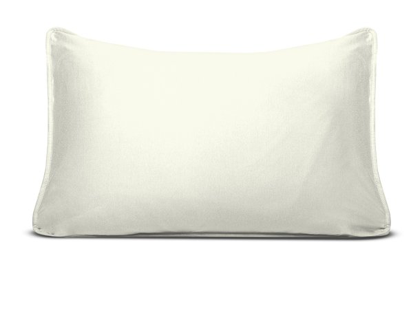 fronha de malha com debrum marfim