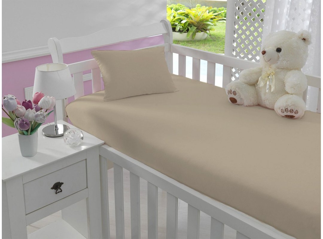 jogo simples liso bebe de malha caqui