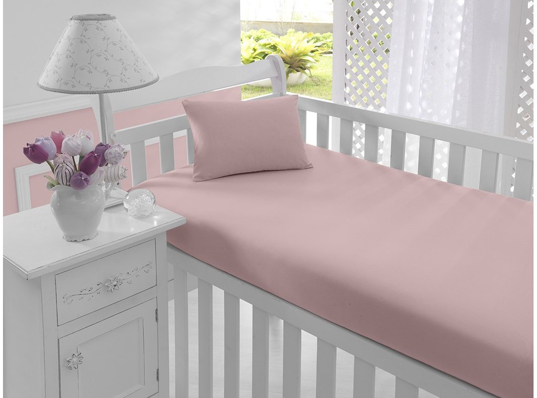 jogo simples liso de malha bebe rosa antigo