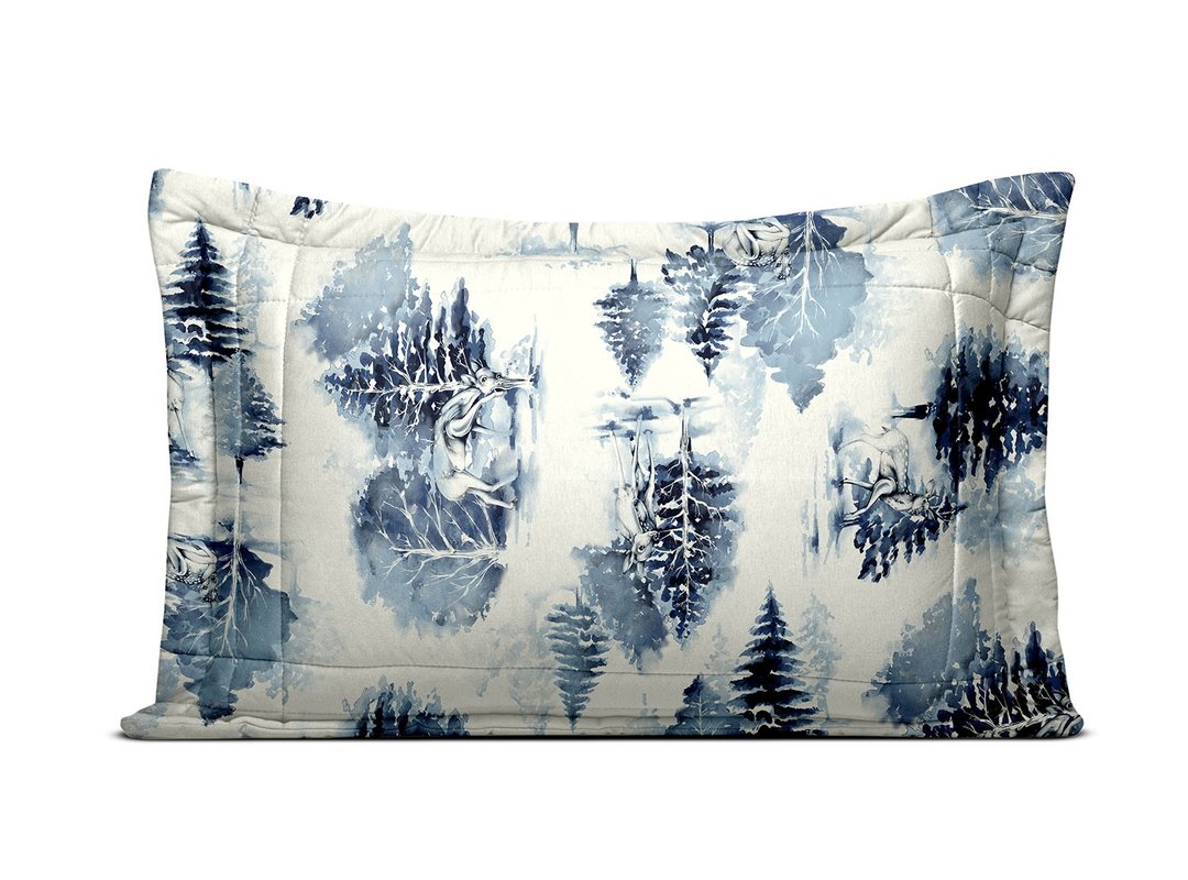 Porta travesseiro em malha estampado