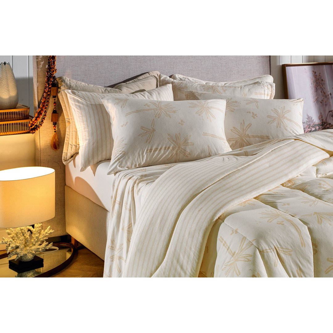 edredom em malha marfim