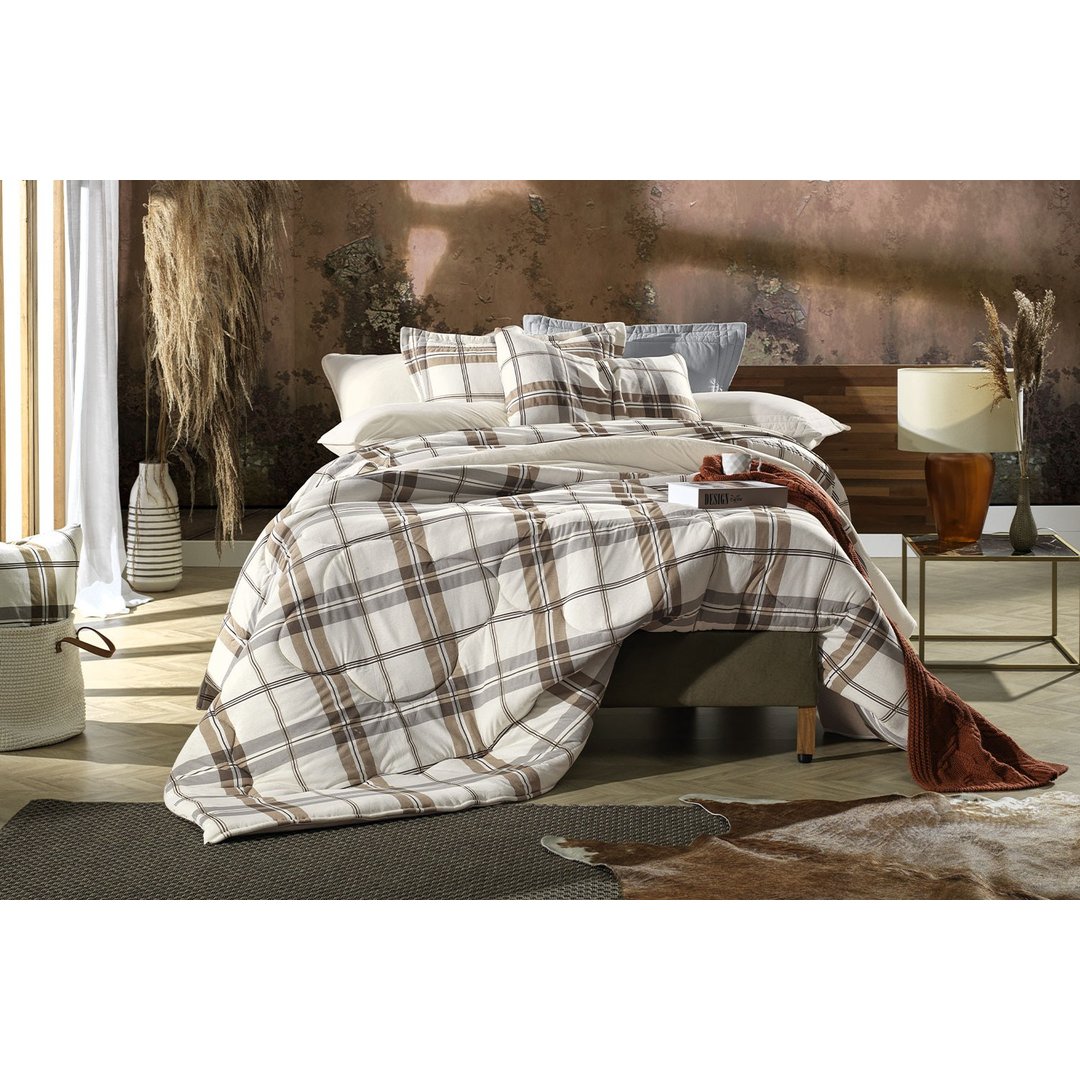 Cobre leito em malha estampado