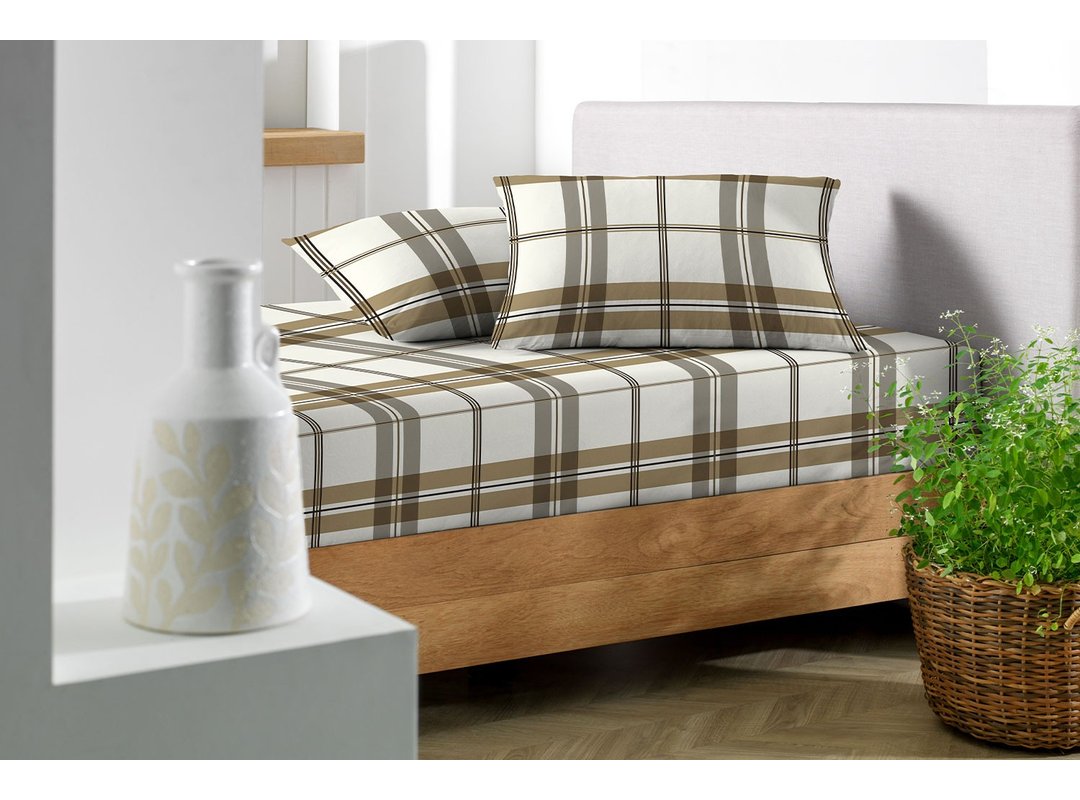 Jogo de cama em malha estampado