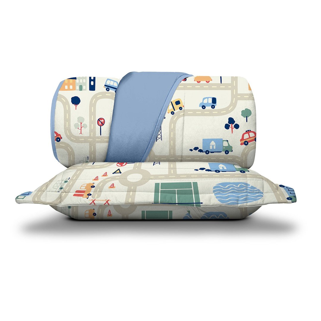 Kit cobre leito em malha Auto Pista 089