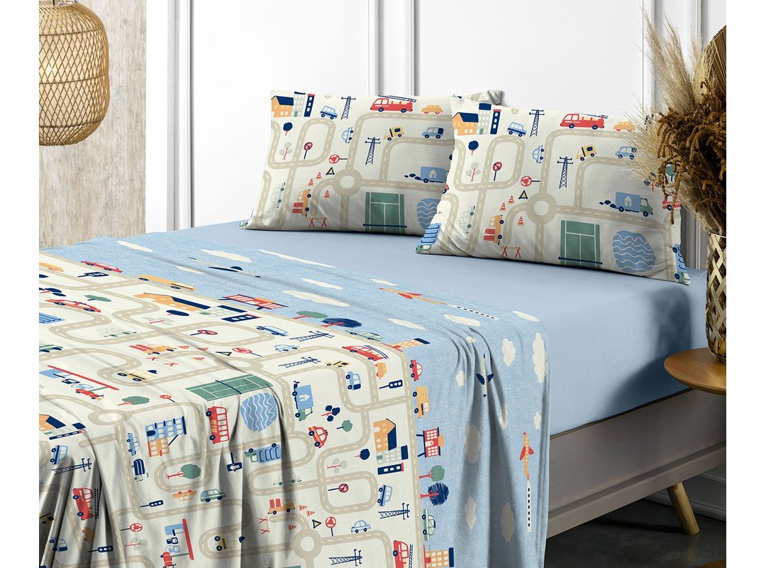Jogo de cama completo em malha